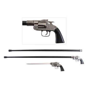 Snake Eye Tactical Revolver Functional Walking Cane